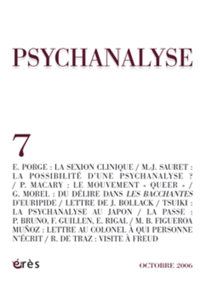 Psychanalyse, n° 7