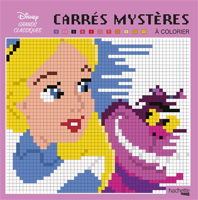 Disney grands classiques : carrés mystères à colorier
