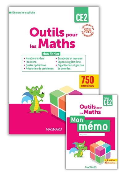 Outils pour les maths par domaine CE2 : fichier de l'élève + mémo