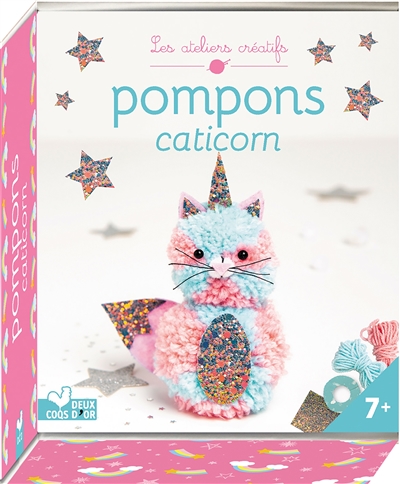 Pompons caticorn : mini-boîte avec accessoires