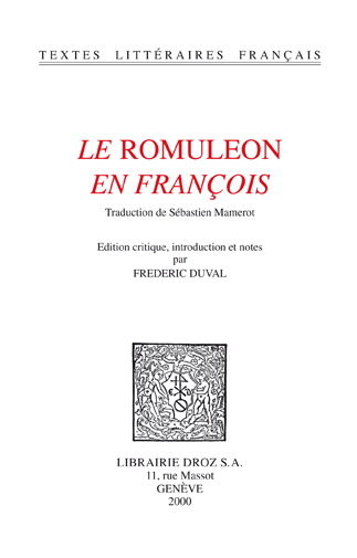 Le Romuleon en françois