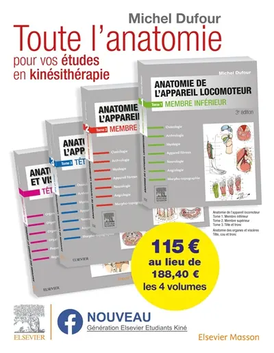 Anatomie de l'appareil locomoteur : anatomie des organes et des viscères : pack des 4 tomes