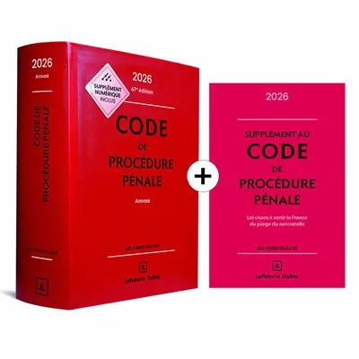 Code de procédure pénale 2026, annoté