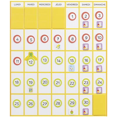 Le calendrier à construire