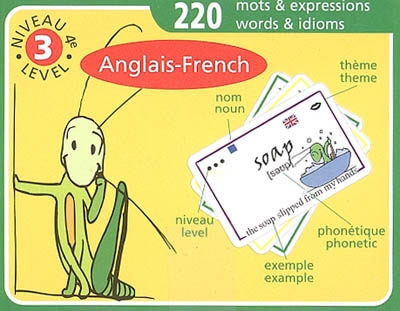 Cartes de vocabulaire anglais-français : niveau 3 : 220 mots & expressions