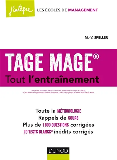 Tage Mage : tout l'entraînement : 20 tests blancs corrigés
