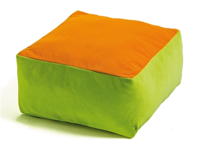 Coussin carré bicolore