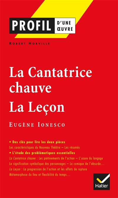 La cantatrice chauve (1850), La leçon (1851), Eugène Ionesco