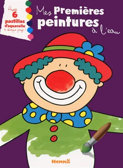 Mes premières peintures à l'eau : clown