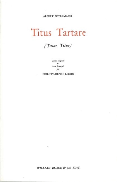 Titus Tartare. Tartar Titus