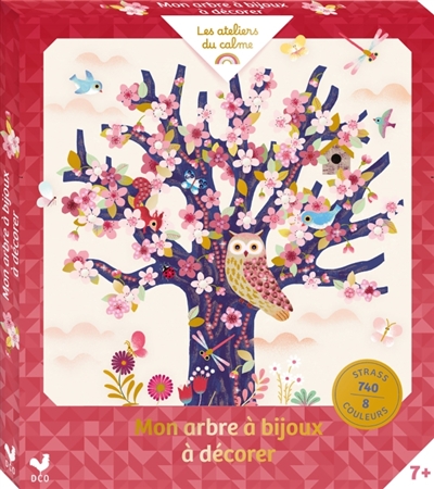 Arbre à bijoux à décorer : boîte avec accessoires