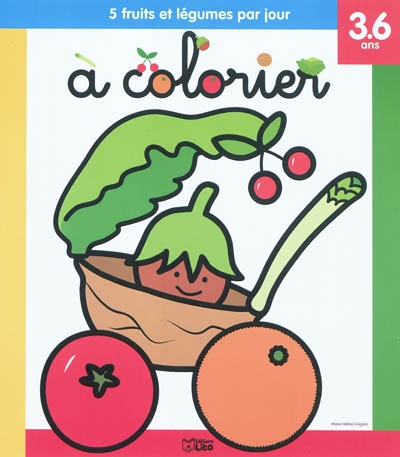 5 fruits et légumes par jour à colorier