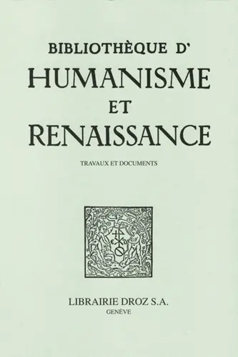 Bibliothèque d'humanisme et Renaissance, n° 88-1