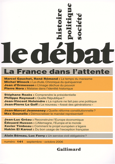 Débat (Le), n° 141. La...