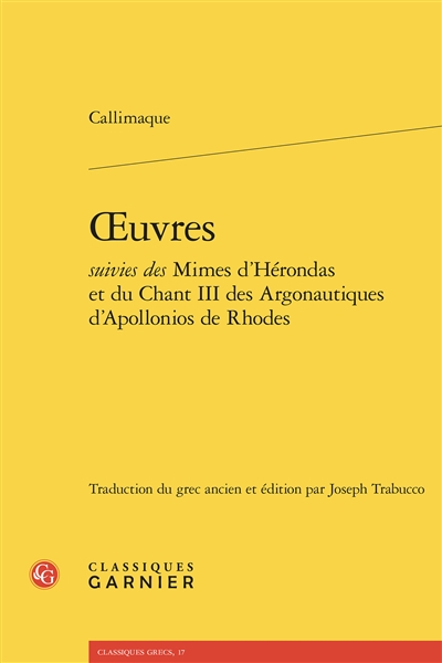 Oeuvres. Mimes. Chant III des Argonautiques