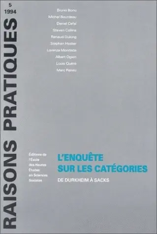 L'enquête sur les catégories : de Durkheim à Sacks