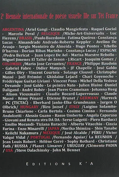 2e Biennale internationale de poésie visuelle, Ille-sur-Têt, France, juillet août 2015