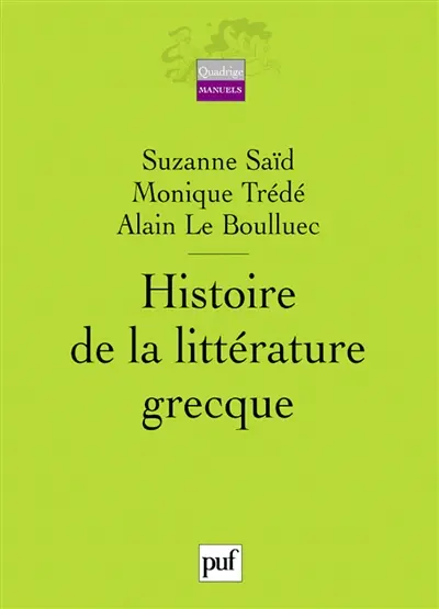 Histoire de la littérature grecque