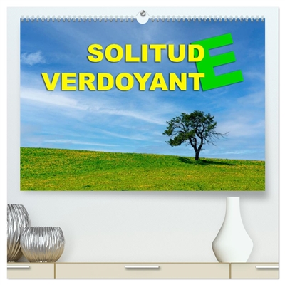 Solitude verdoyante (Calendrier mural 2026 DIN A2 vertical) calendrier de bureau : Arbres seuls dans la campagne en toutes saisons