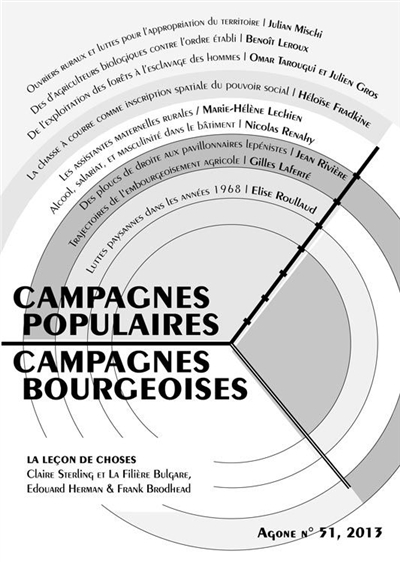 Agone, n° 51. Campagnes populaires, campagnes bourgeoises