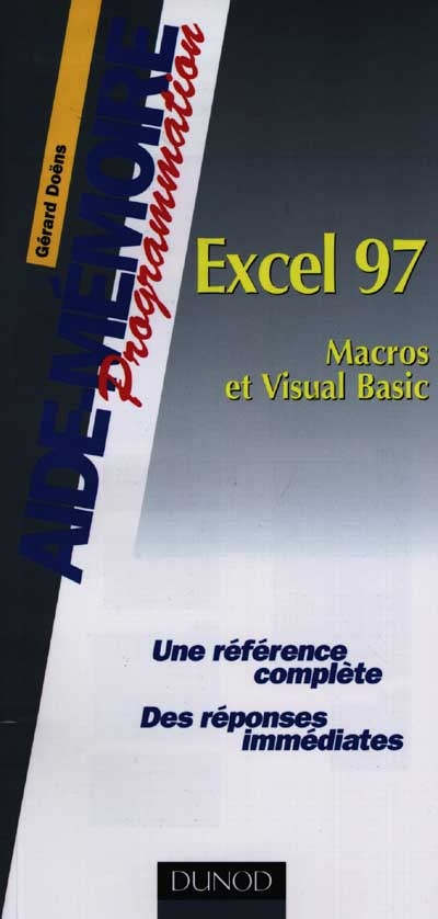 Excel 97, macros et Visual Basic