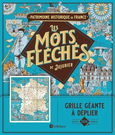 Patrimoine historique de France : Les mots fléchés de Jujubier : Grille géante