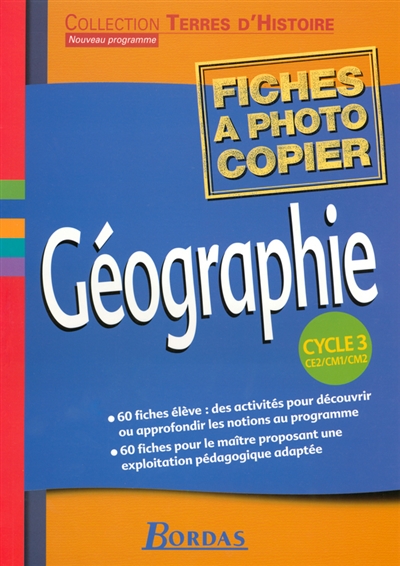 Géographie, cycle 3, CE2, CM1, CM2